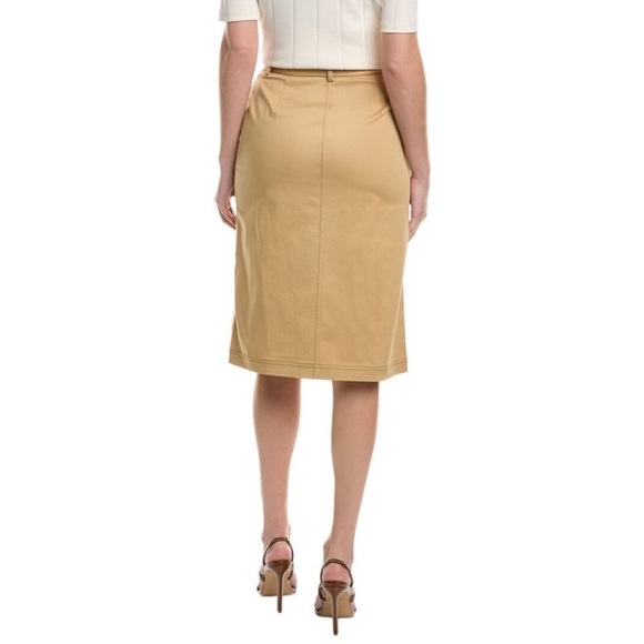 LAFAYETTE 148 NEW YORK PEARSON SKIRT IN HONEYNUT COTTON ELASTANE FABRIC SIZE 6 - Picture 4 of 16